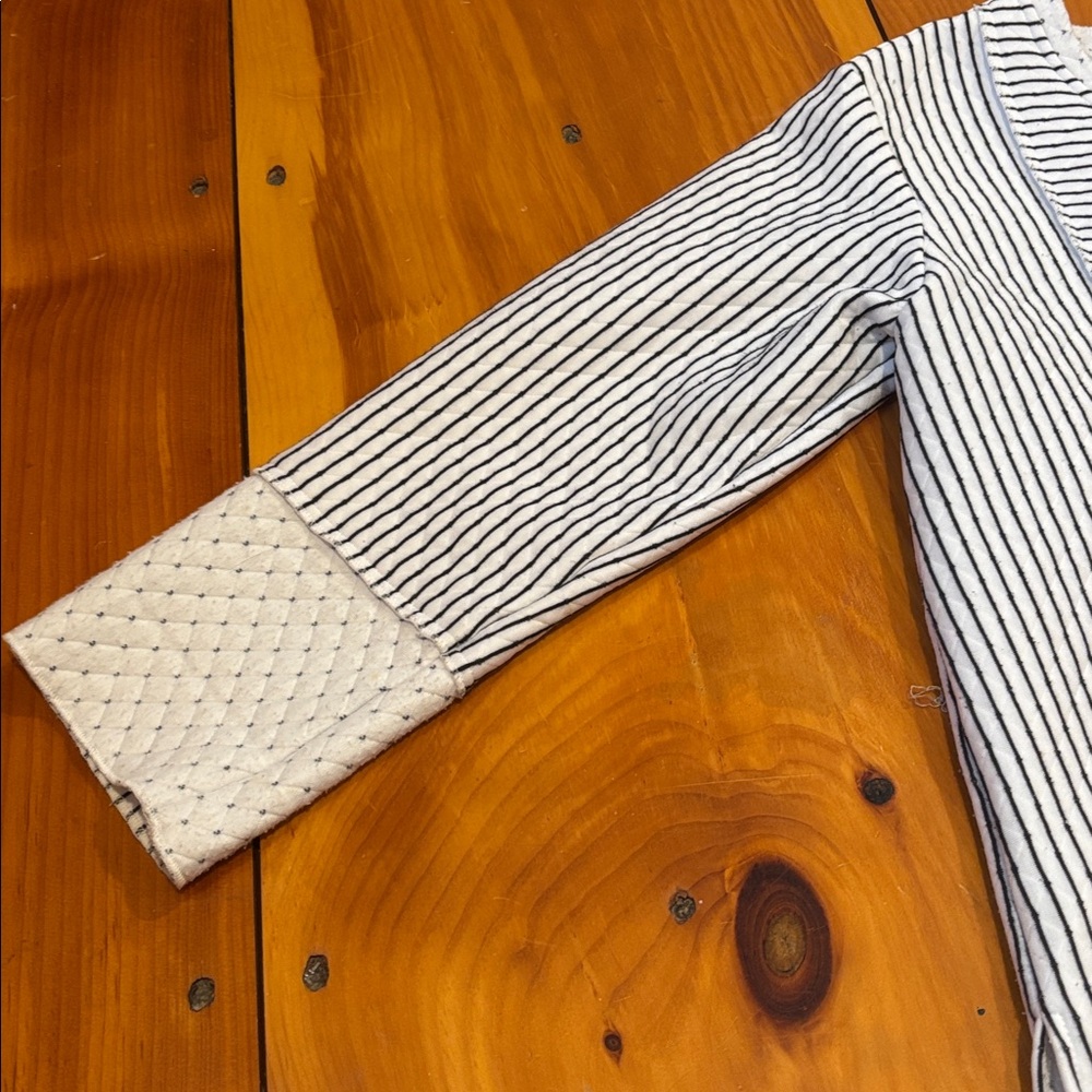 HABITAT S White & Black Lagenlook Patchwork Sweater Blouse - Picture 3 of 6
